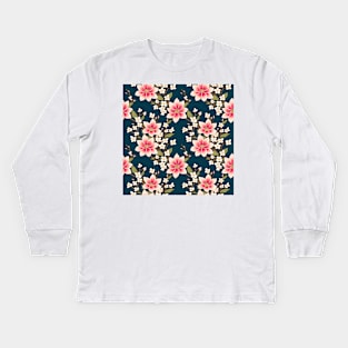 Floral Splendor Collection Kids Long Sleeve T-Shirt